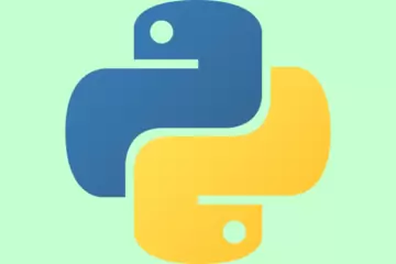 python logo with green background